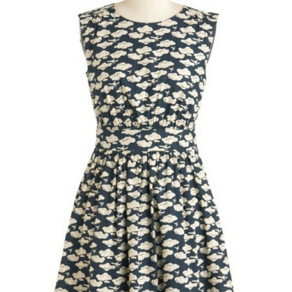 🚫SOLD🚫Emily & Fin planes and clouds dress